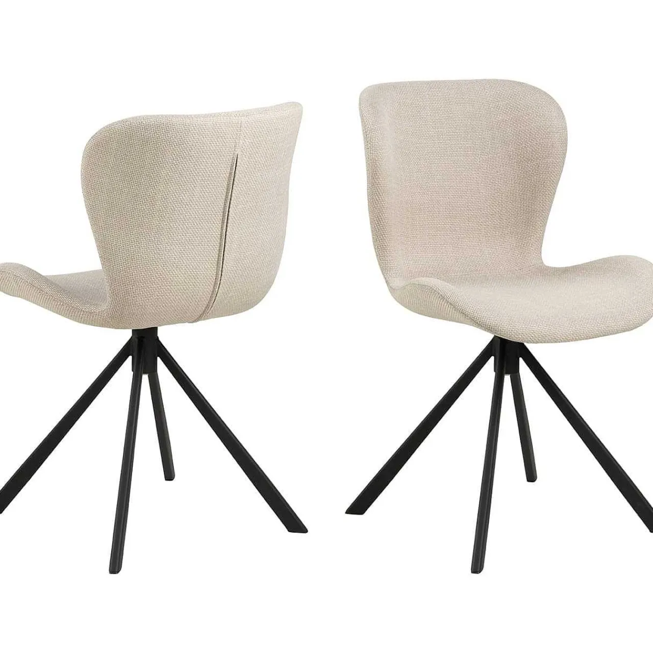mutoni scandi Esszimmerstuhl Norway Beige Schwarz (1 Stuck)> Esszimmerstühle