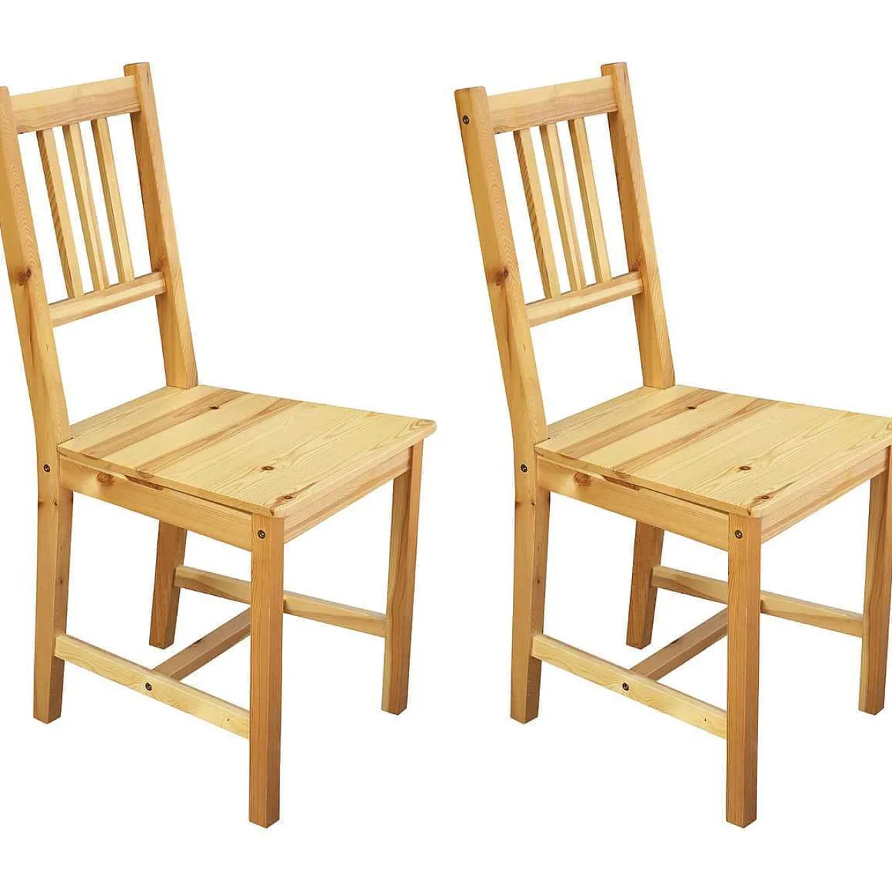 mutoni sweet home Esszimmerstuhl Stravix Kiefernholz Natur (2Er-Set)> Holzstühle