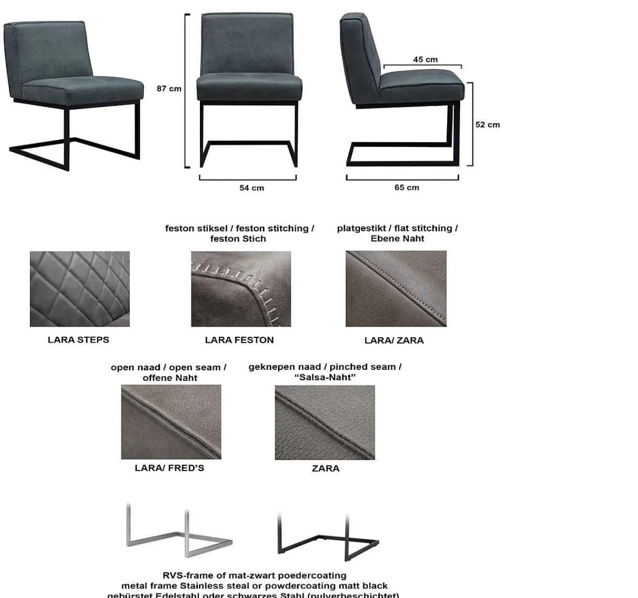 mutoni original Freischwinger Stuhl Lara Zara> Freischwinger