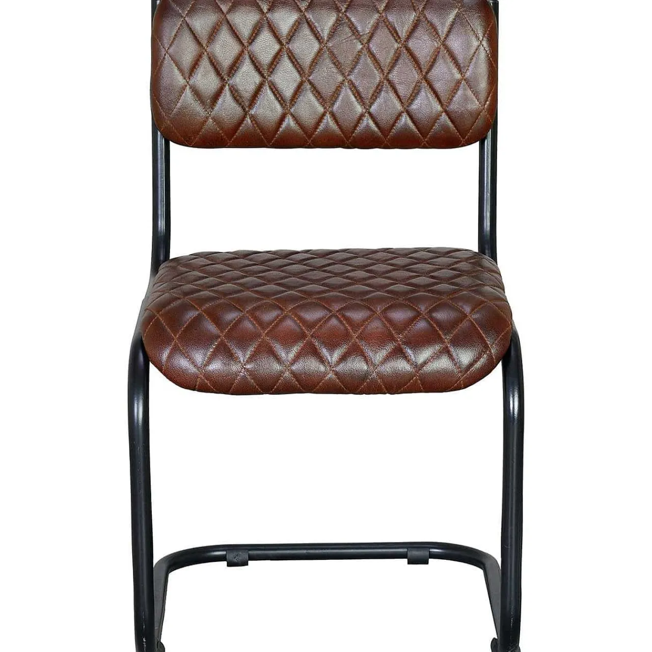 mutoni inspiration Freischwingerstuhl Leder Braun (2Er-Set)> Freischwinger