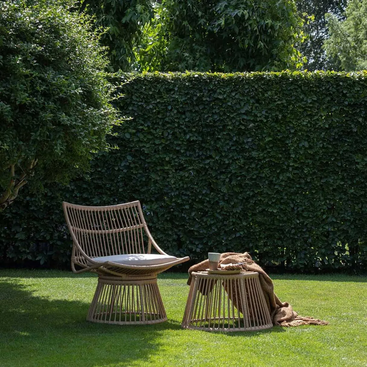 mutoni living Fusshocker Alatna Natur> Gartenhocker
