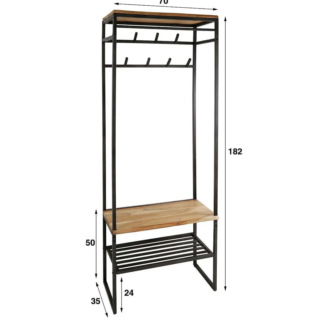 mutoni industrial Garderobenmöbel Edge 70X182> Garderoben & Kleiderständer
