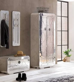 mutoni sweet home Garderoben-Set Aero Mangoholz Zierschrauben Silber (4-Tlg)><noscript><img width=