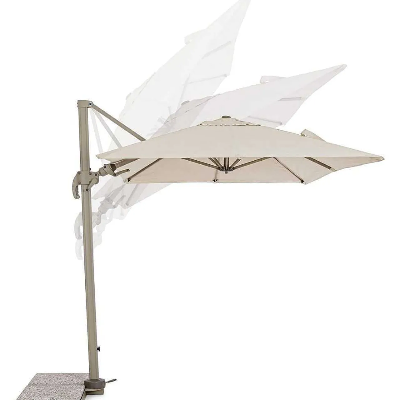 mutoni lifestyle Garten Ampelschirm Saragozza Sandfarben 200X300> Freiarmschirme