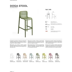 NARDI outdoor Garten Barhocker Doga Stool Tabacco 100> Garten Barstühle