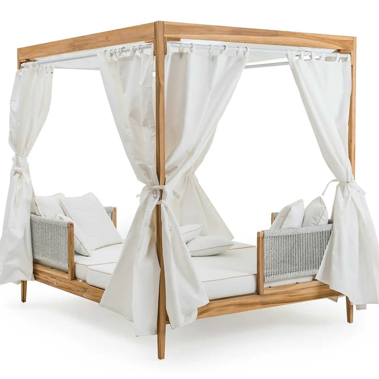 mutoni ethnic Garten Daybed Zante Baldachin Teak 160X200> Daybeds Und Sonneninseln