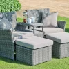 mutoni pleasure Garten Doppelsessel-Set Calgary Hellgrau> Gartensessel
