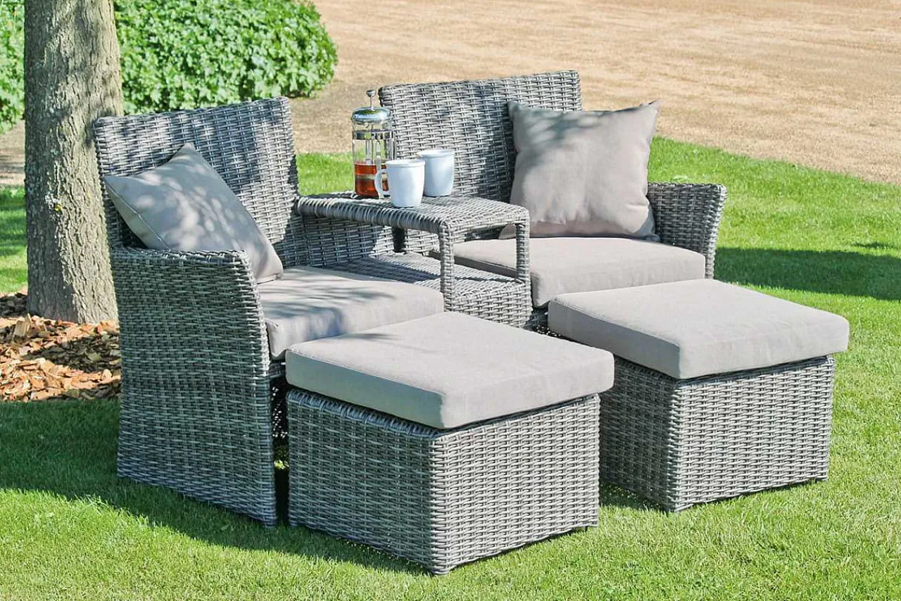 mutoni pleasure Garten Doppelsessel-Set Calgary Hellgrau> Gartensessel