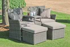 mutoni pleasure Garten Doppelsessel-Set Calgary Hellgrau><noscript><img width=