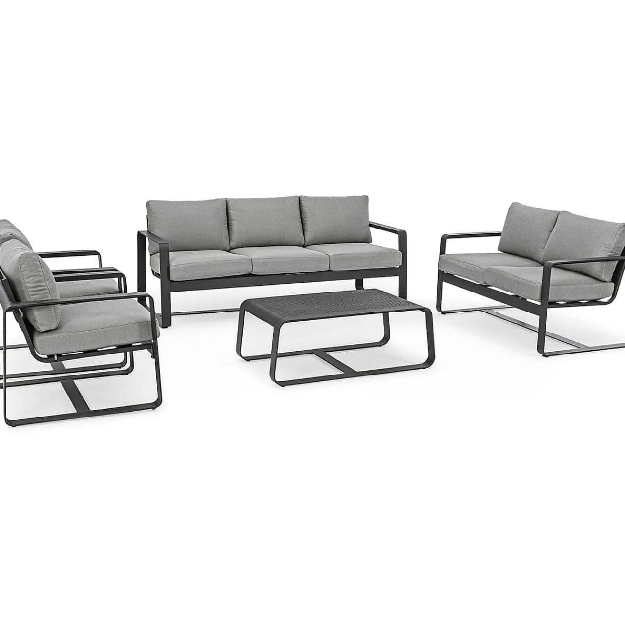 mutoni lifestyle Garten 3Er-Sofa Merrigan Mit Kissen Anthrazit> Gartensofas