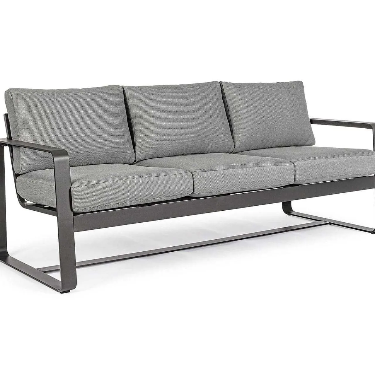 mutoni lifestyle Garten 3Er-Sofa Merrigan Mit Kissen Anthrazit> Gartensofas