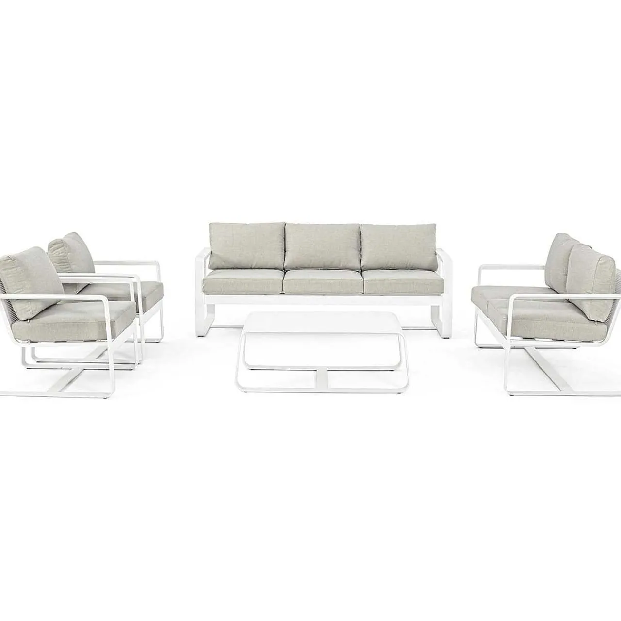 mutoni lifestyle Garten 3Er-Sofa Merrigan Mit Kissen Weiss> Gartensofas