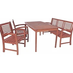 mutoni pleasure Garten Essgruppe Madison Eukalyptus Natur (4-Tlg)><noscript><img width=