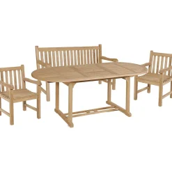 mutoni pleasure Garten Essgruppe Solo I Teak Natur (4-Tlg)><noscript><img width=