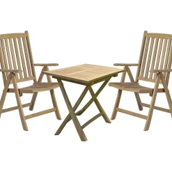 mutoni pleasure Garten Essgruppe Solo I Teak Natur (3-Tlg)><noscript><img width=