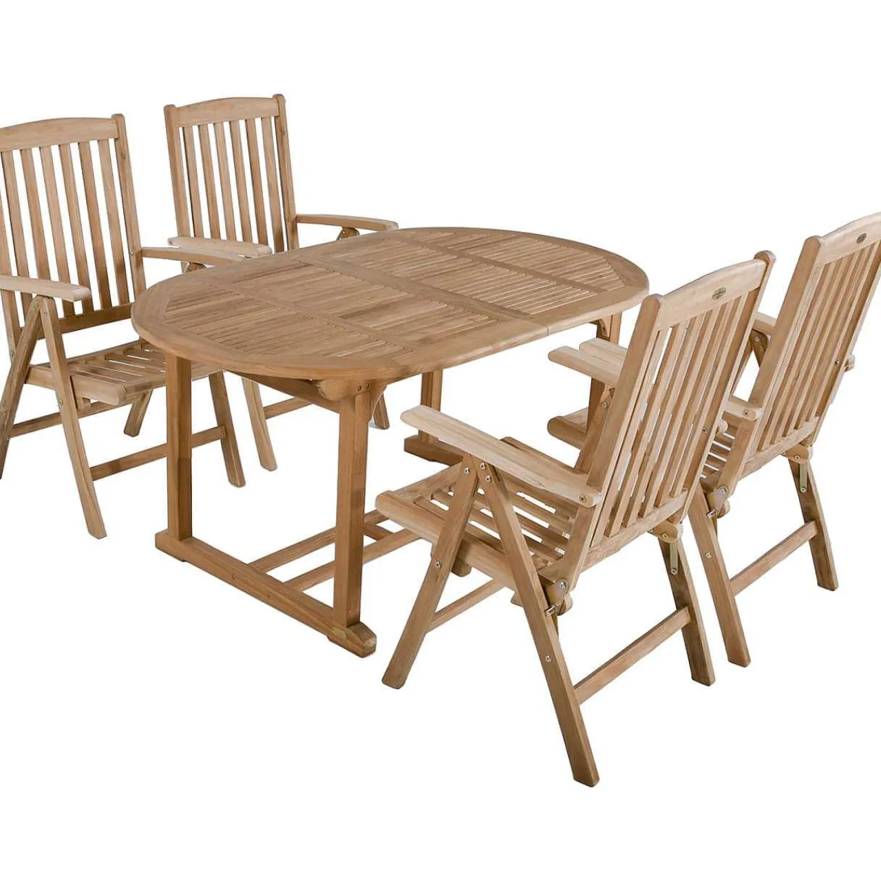 mutoni pleasure Garten Essgruppe Solo I Teak Natur (5-Tlg)> Garten Essgruppen
