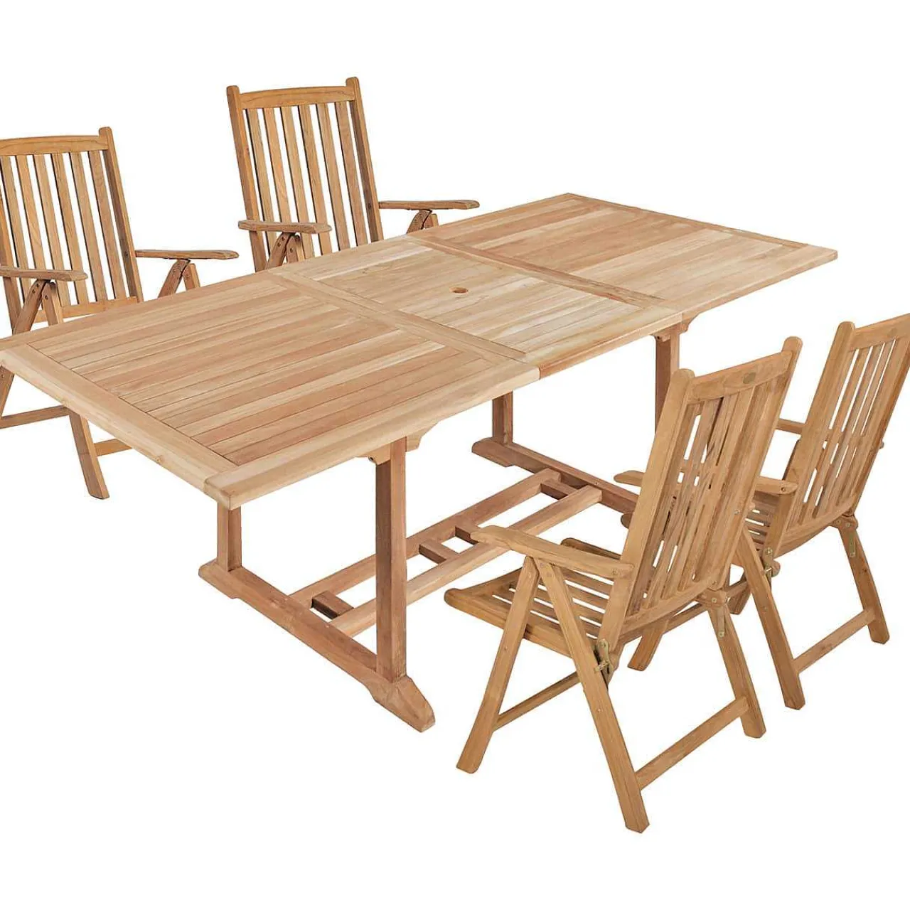 mutoni pleasure Garten Essgruppe Solo V Teak Natur (5-Tlg)> Garten Essgruppen