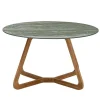 mutoni ethnic Garten Esstisch Corinto Rund Teak Keramik 130> Garten Esstische