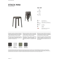 NARDI outdoor Garten Hocker Stack Mini Grun> Gartenhocker