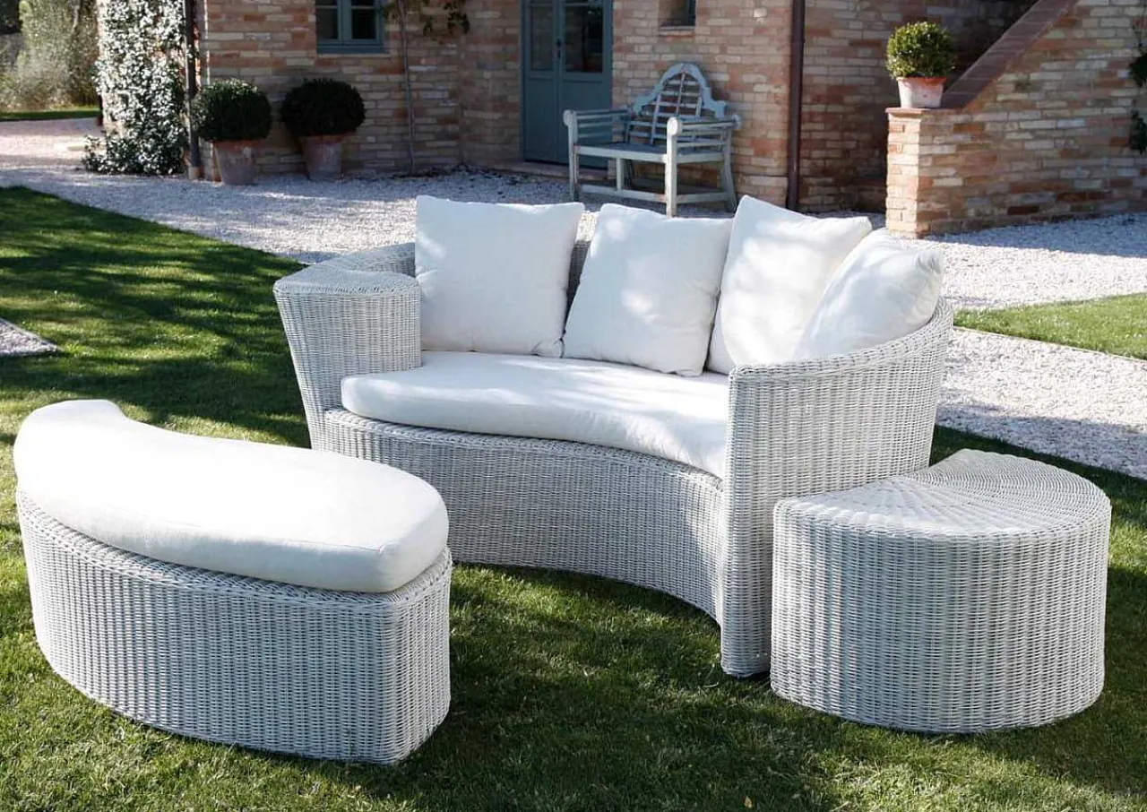 mutoni ethnic Garten Liegeinsel Isla Bonita 2-Tlg Bianco Wash> Daybeds Und Sonneninseln