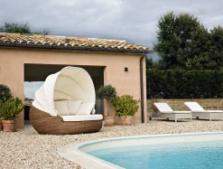 mutoni ethnic Garten Liegeinsel Sphera Polyrattan Bronze> Daybeds Und Sonneninseln