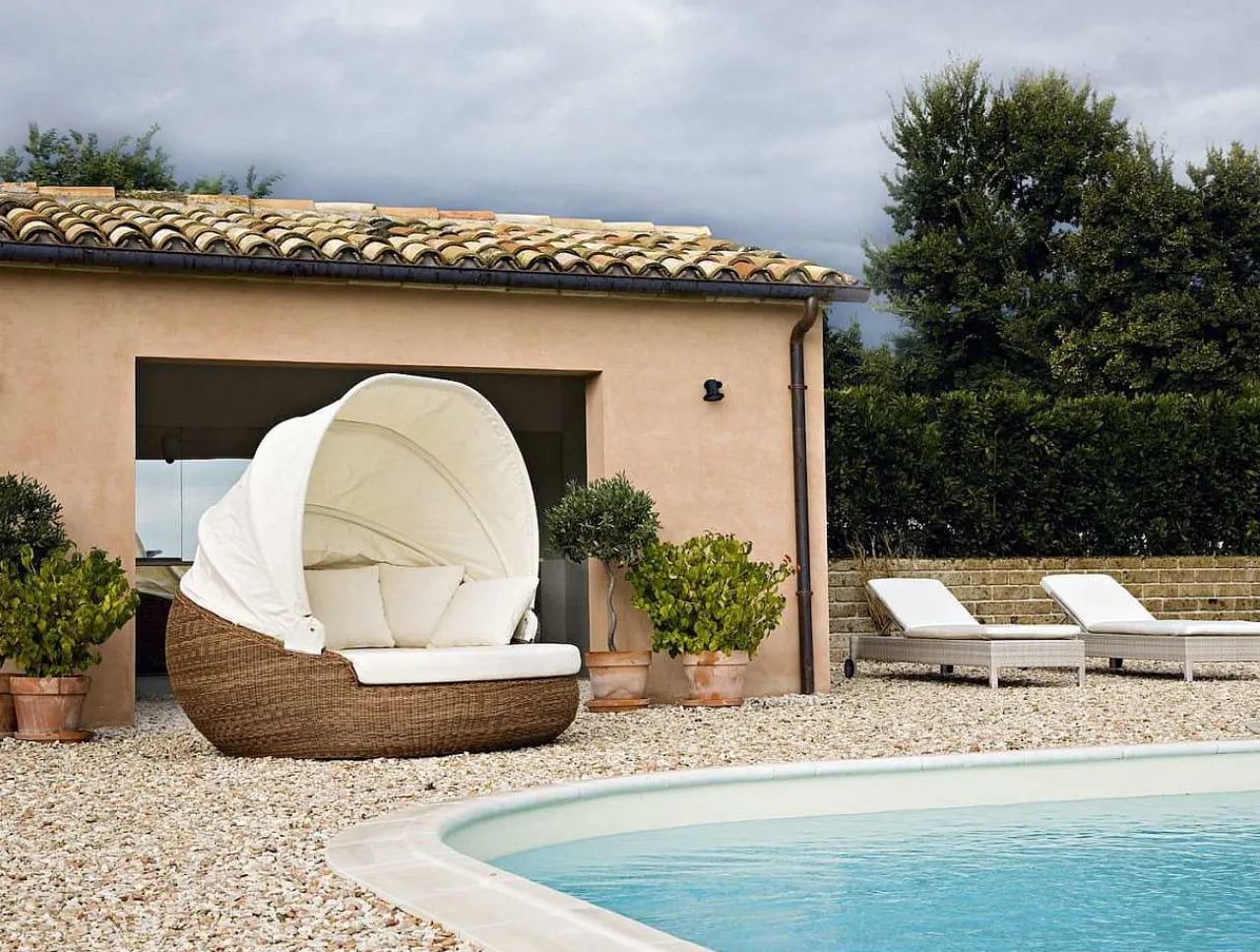 mutoni ethnic Garten Liegeinsel Sphera Polyrattan Bronze> Daybeds Und Sonneninseln