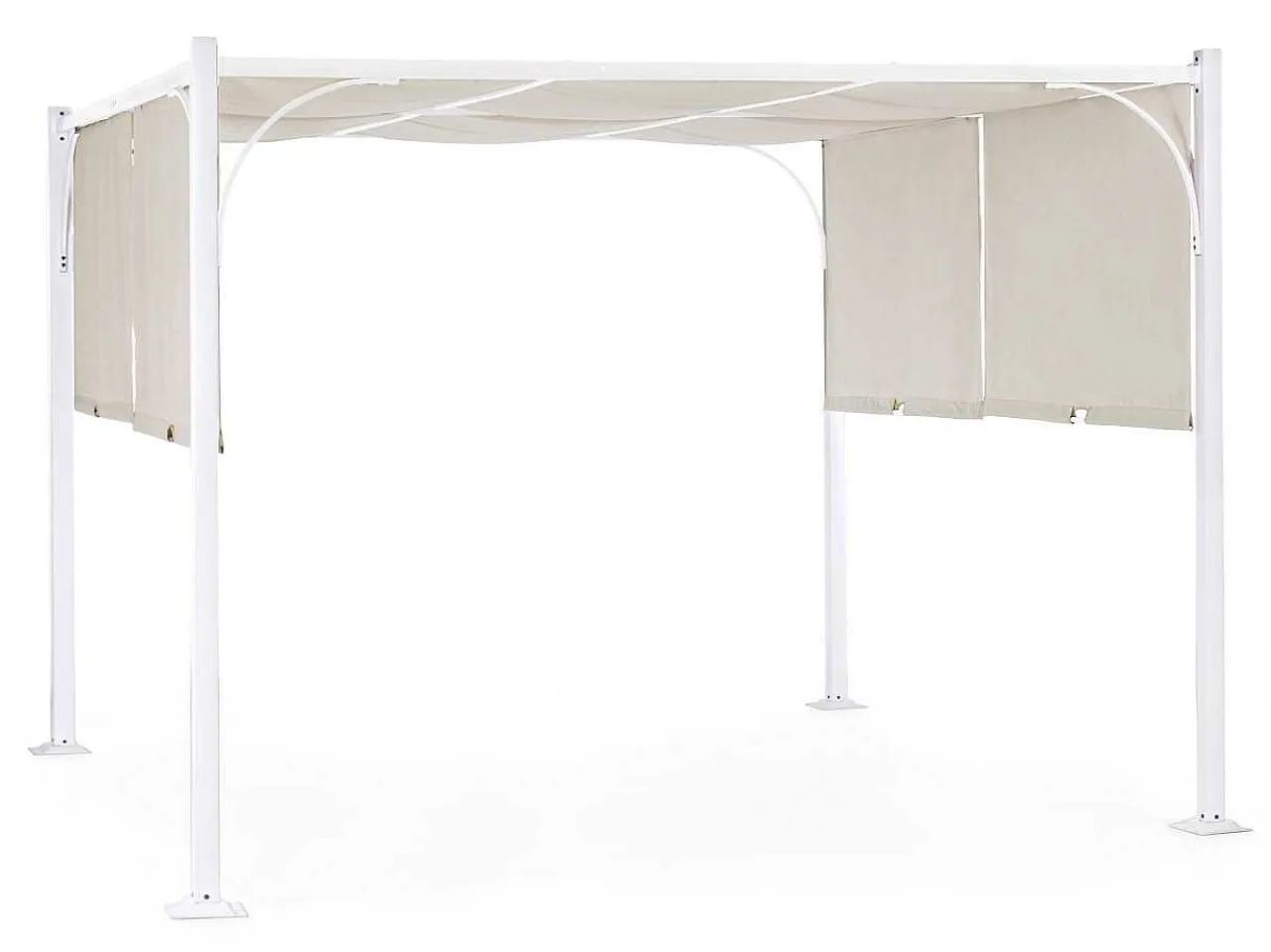 mutoni lifestyle Garten Pavillon Slide 300X300 Weiss> Pavillons Und Gartenzelte