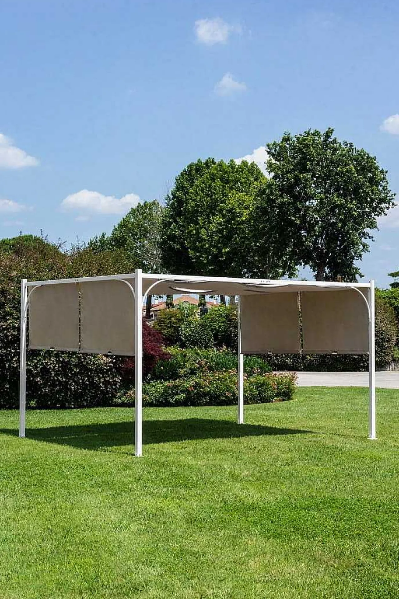 mutoni lifestyle Garten Pavillon Slide 300X300 Weiss> Pavillons Und Gartenzelte