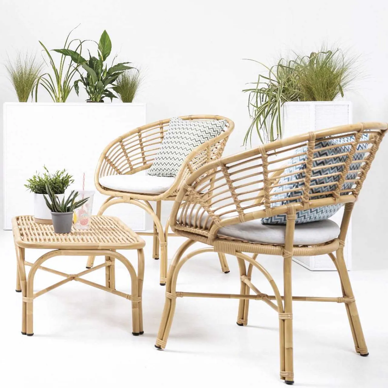 mutoni ethnic Garten Sitzgruppe Coconut 4-Tlg> Gartenlounge