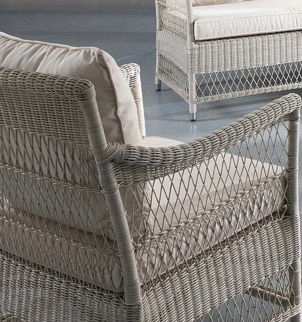 mutoni ethnic Garten Sofa Camille Polyrattan Bianco Wash 172> Gartensofas