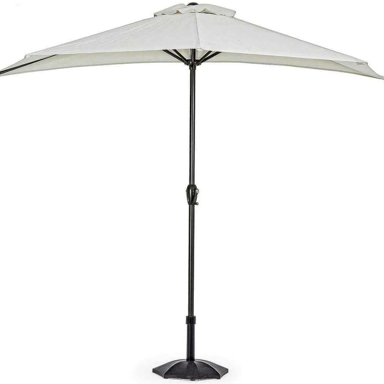 mutoni lifestyle Garten Sonnenschirm Kalife Halbrund Weiss> Stockschirme