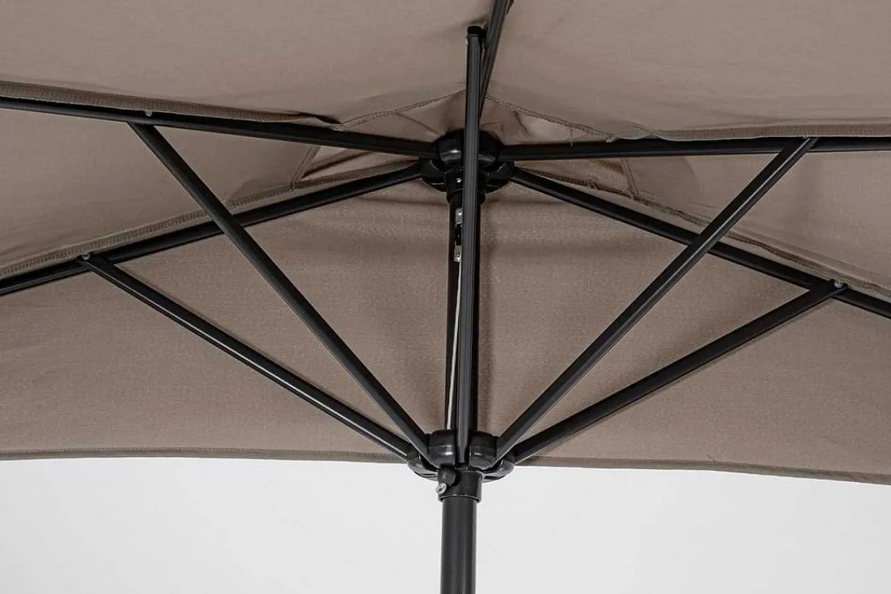 mutoni lifestyle Garten Sonnenschirm Kalife Halbrund Grau> Stockschirme