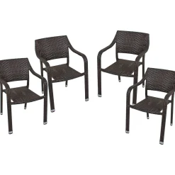 mutoni pleasure Garten Stapelstuhl Charleston Coffee (4-Er Set)> Stapelstühle