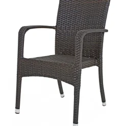 mutoni pleasure Garten Stapelstuhl London Braun (2-Er Set)><noscript><img width=