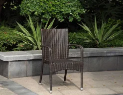 mutoni pleasure Garten Stapelstuhl London Braun (2-Er Set)><noscript><img width=
