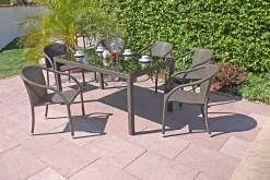 mutoni pleasure Garten Stapelstuhl Riga Braun (2-Er Set)> Stapelstühle