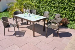 mutoni pleasure Garten Stapelstuhl Riga Braun (2-Er Set)><noscript><img width=