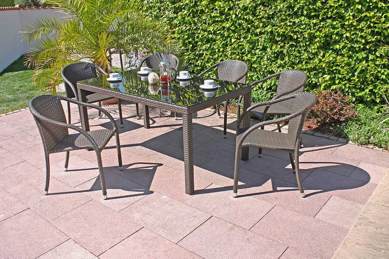 mutoni pleasure Garten Stapelstuhl Riga Braun> Stapelstühle