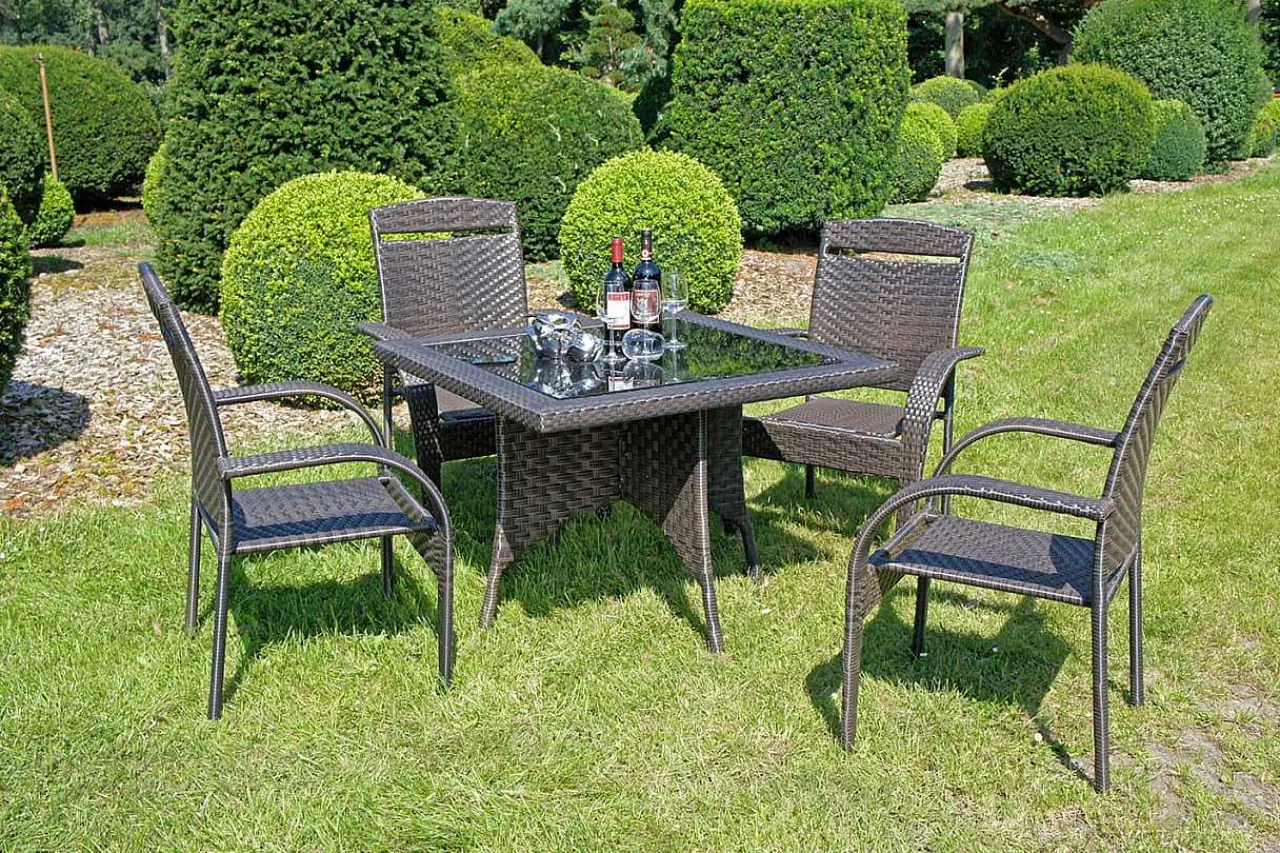 mutoni pleasure Garten Stapelstuhl Turin Dunkelbraun> Stapelstühle