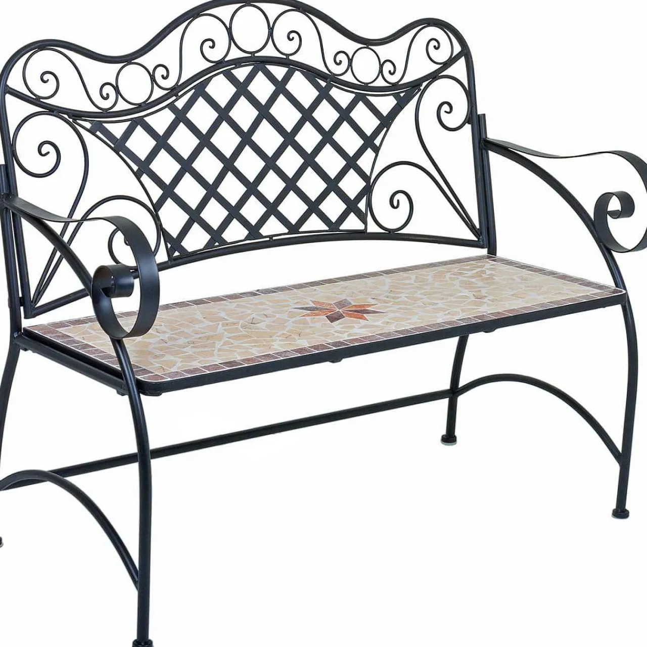 mutoni pleasure Gartenbank Amarillo Mosaik Braun 115> Gartenbänke