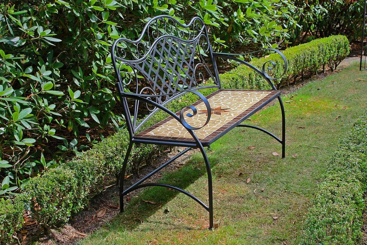 mutoni pleasure Gartenbank Amarillo Mosaik Braun 115> Gartenbänke