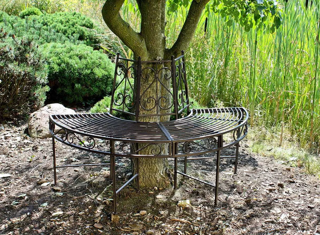 mutoni pleasure Gartenbank Narvi Stahl Schwarzbraun 122> Gartenbänke