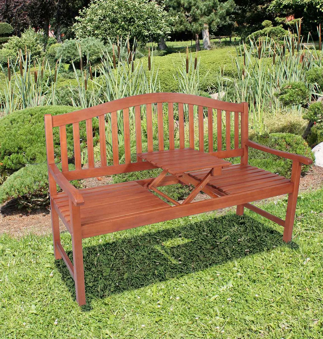 mutoni pleasure Gartenbank Phuket Eukalyptus Braun 150> Gartenbänke