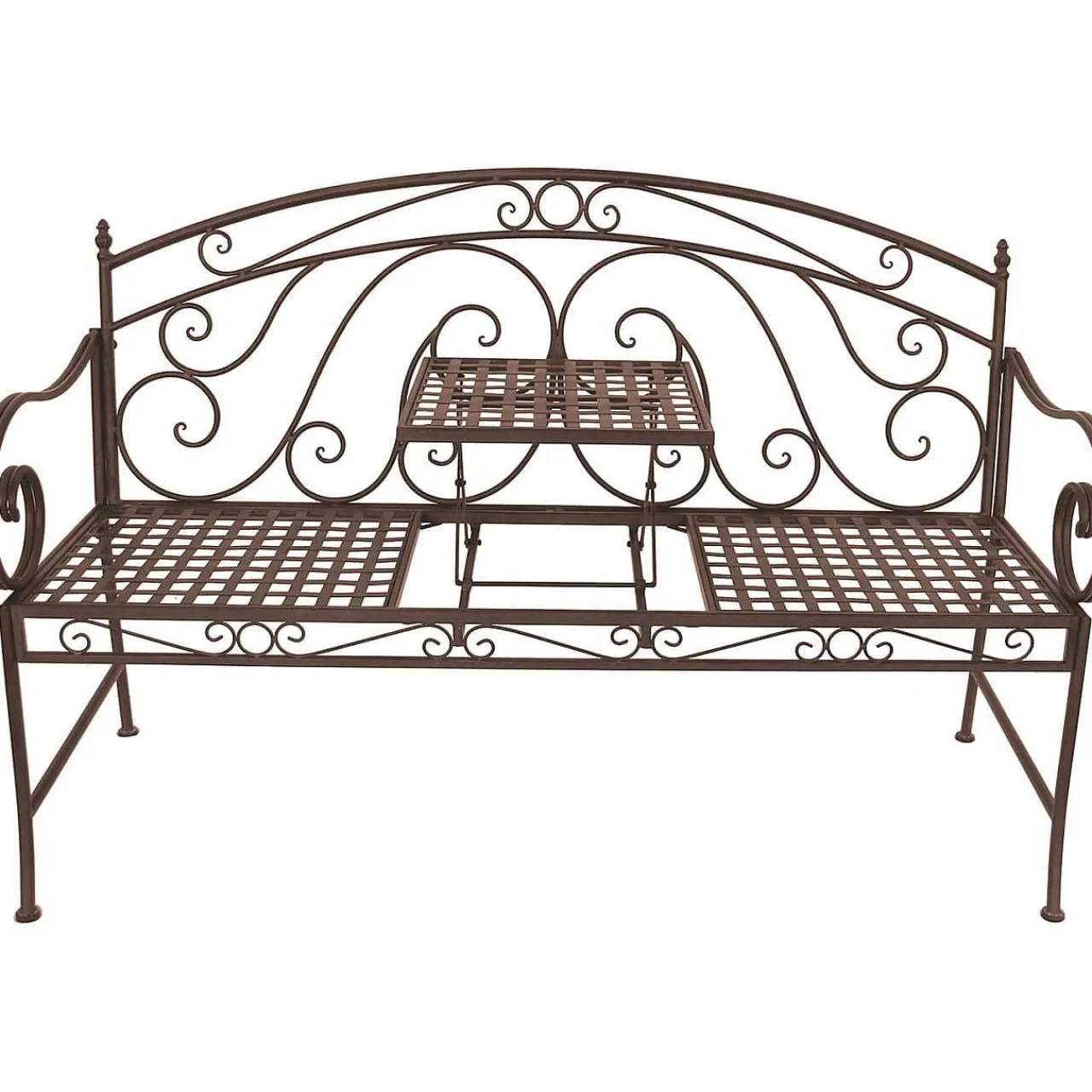 mutoni pleasure Gartenbank Saket Stahl Braun 148> Gartenbänke