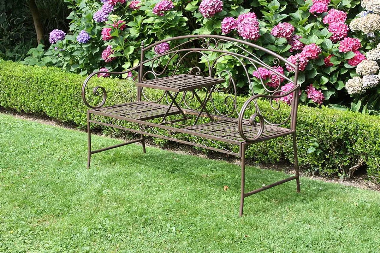 mutoni pleasure Gartenbank Saket Stahl Braun 148> Gartenbänke