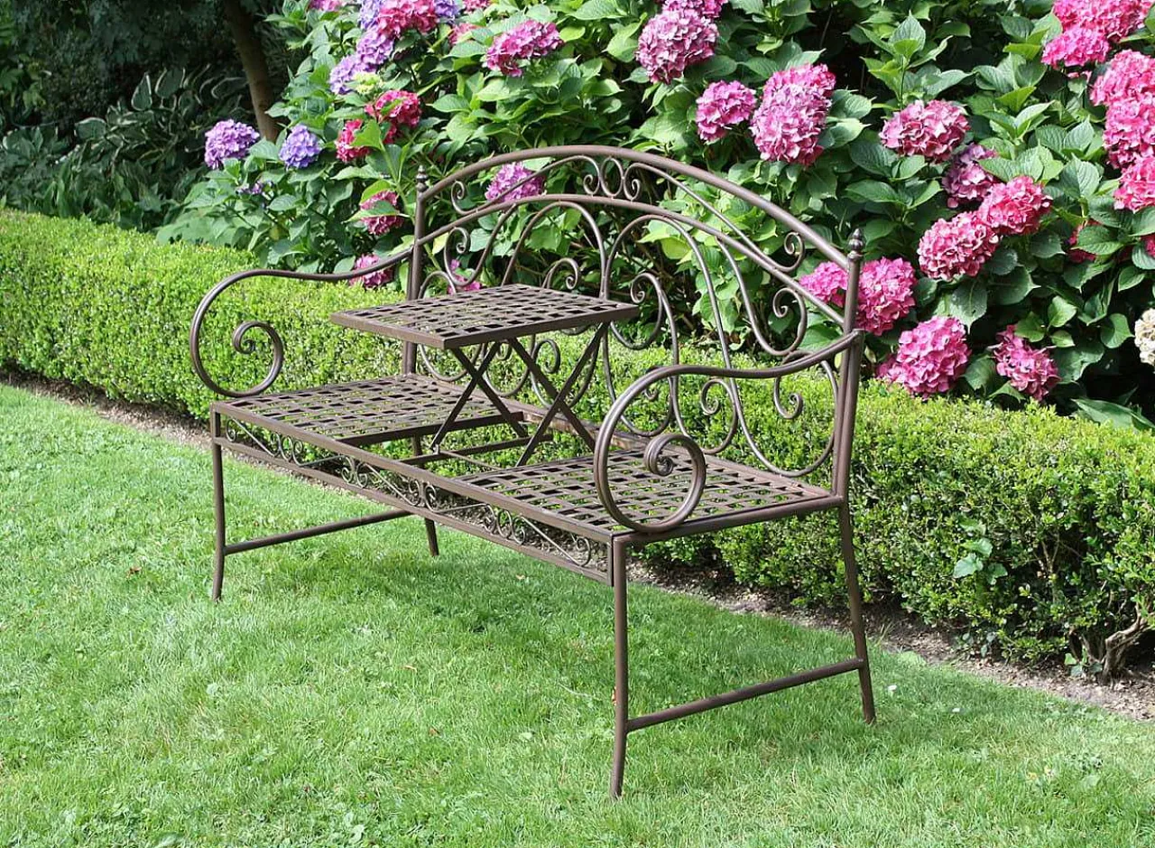mutoni pleasure Gartenbank Saket Stahl Braun 148> Gartenbänke
