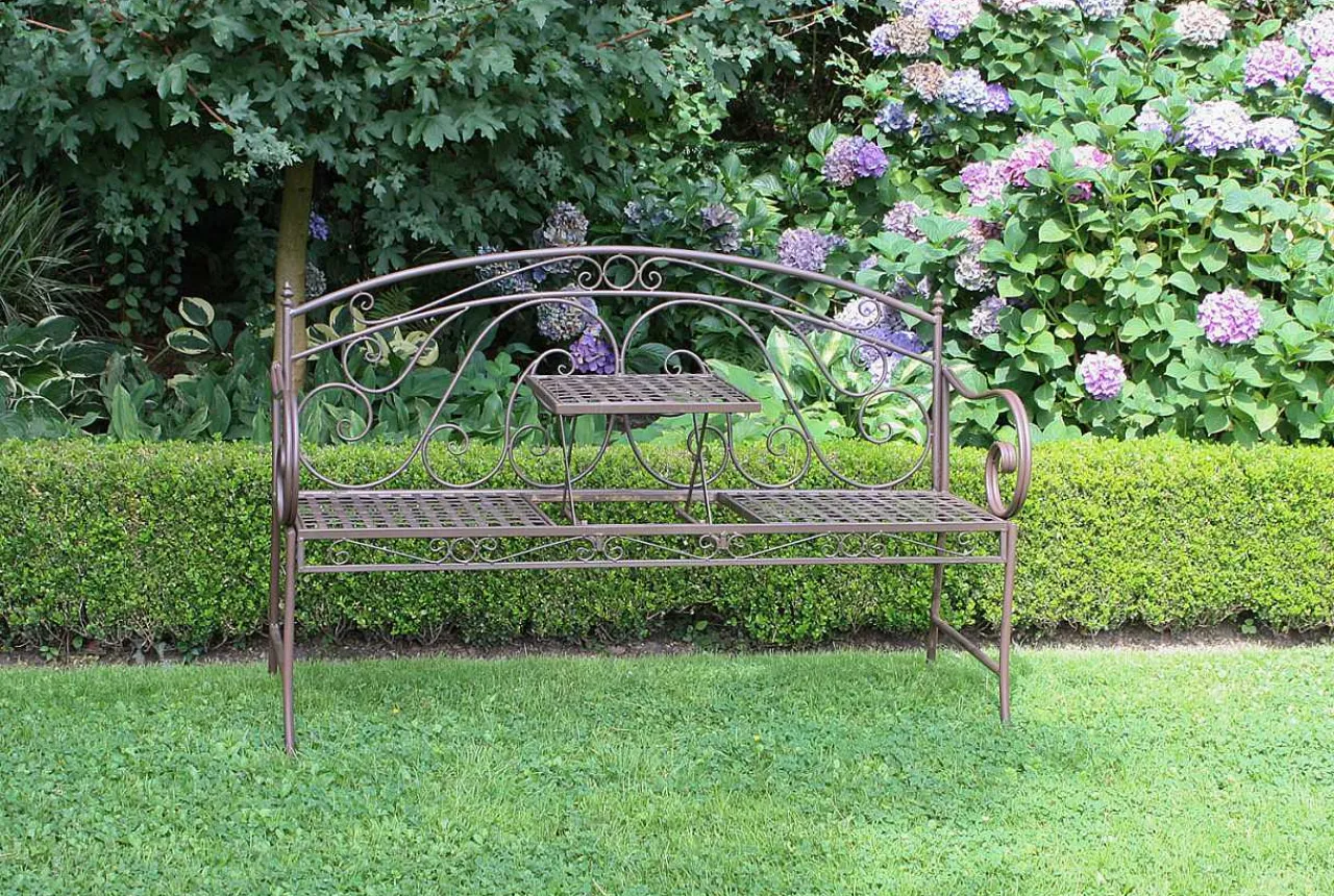 mutoni pleasure Gartenbank Saket Stahl Braun 148> Gartenbänke