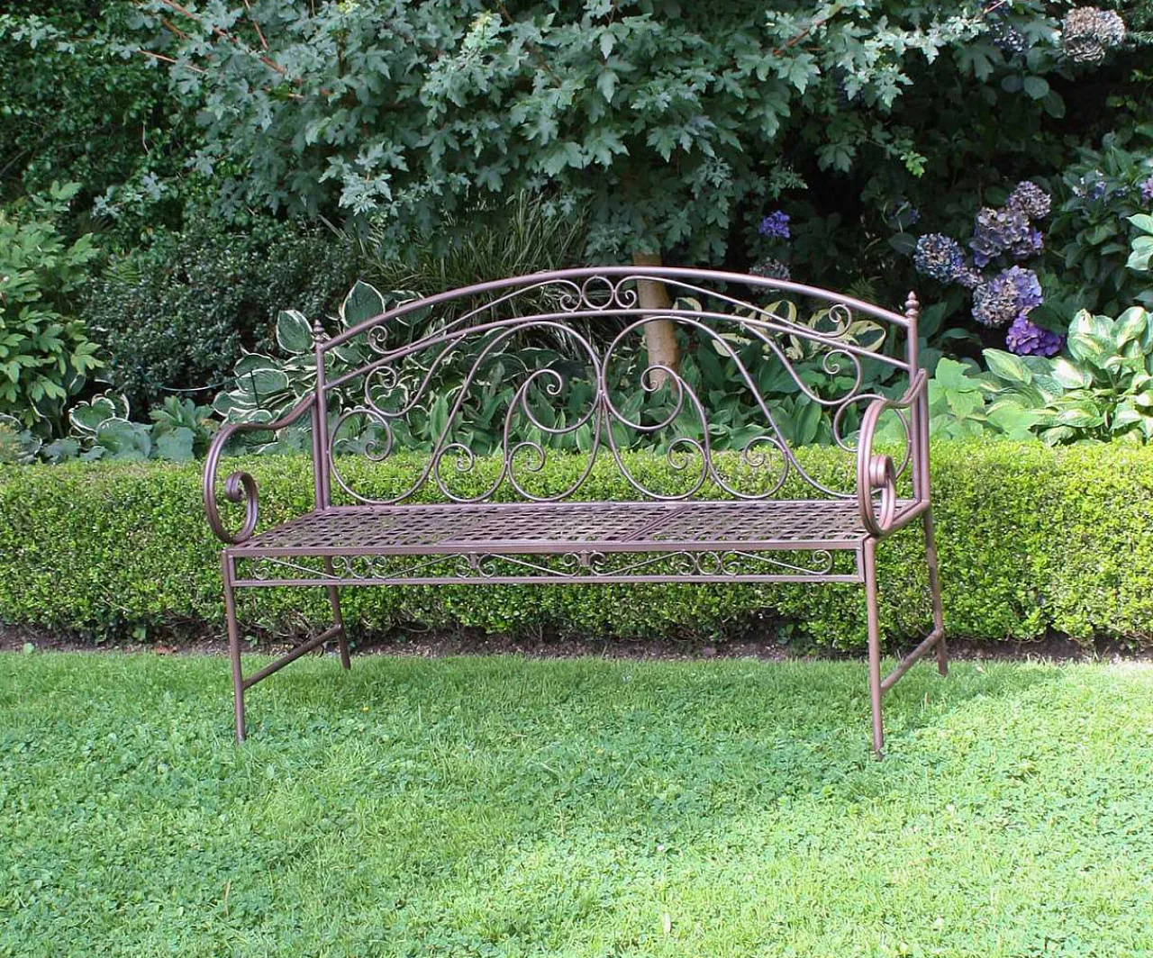 mutoni pleasure Gartenbank Saket Stahl Braun 148> Gartenbänke