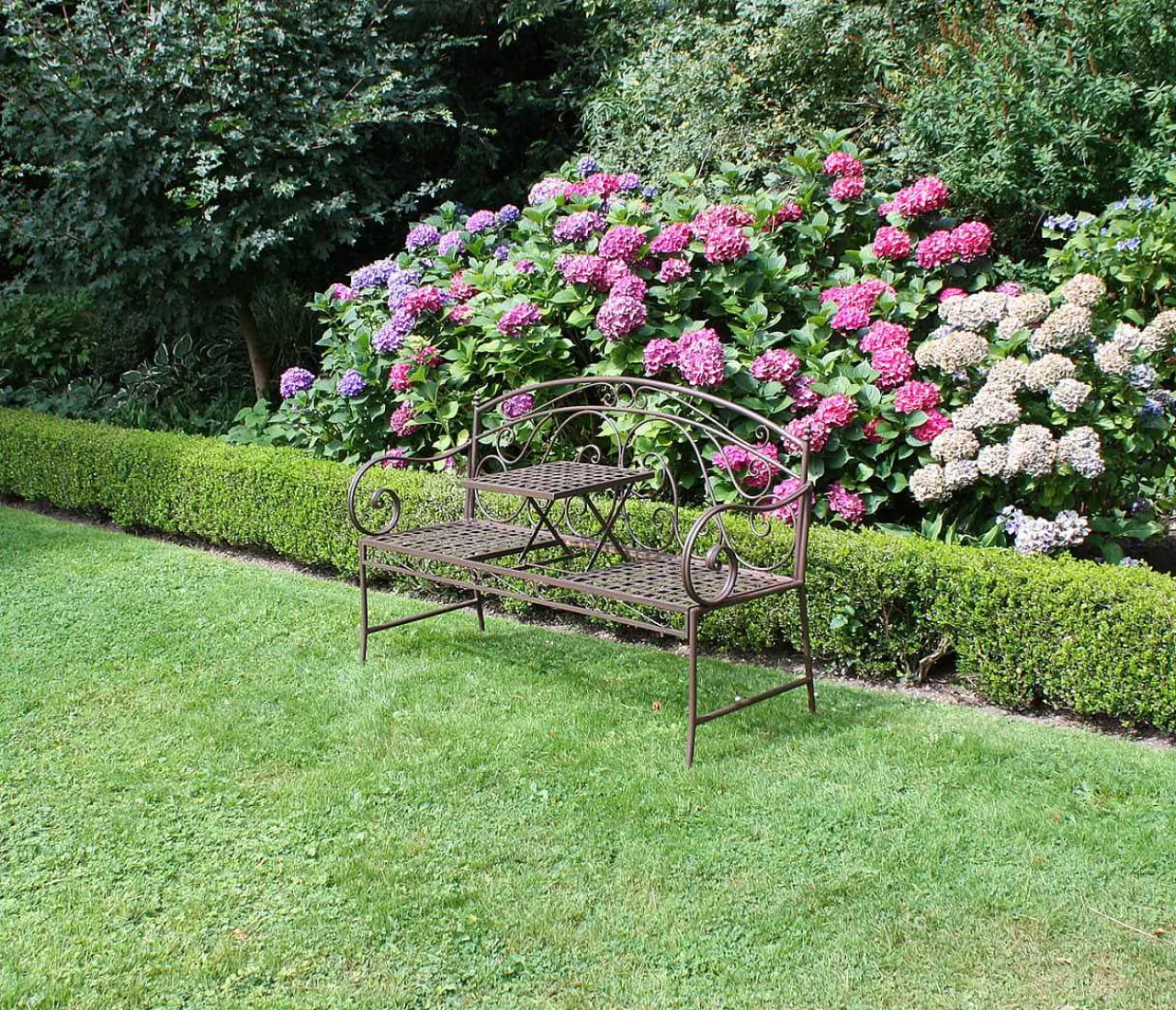 mutoni pleasure Gartenbank Saket Stahl Braun 148> Gartenbänke