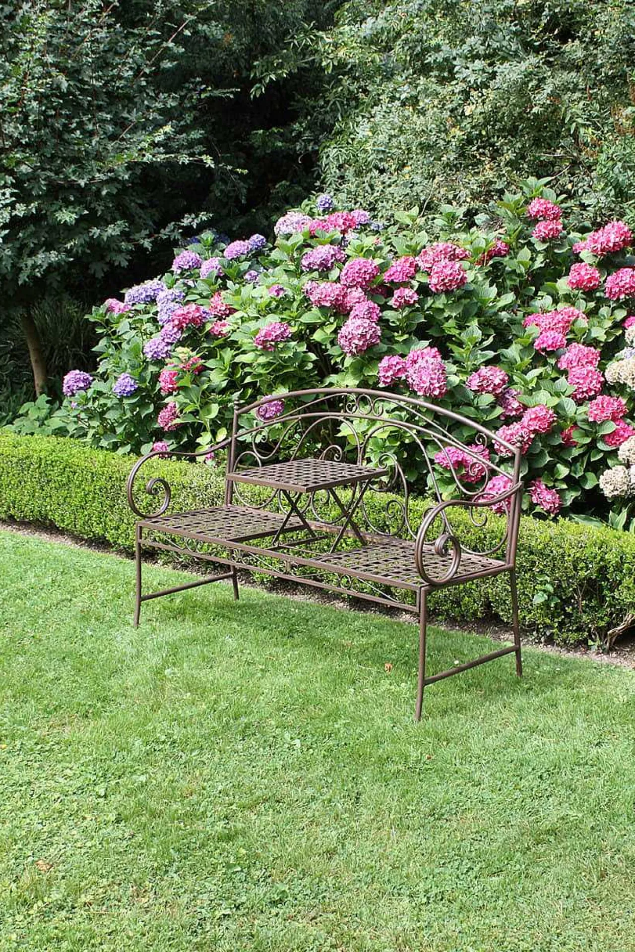 mutoni pleasure Gartenbank Saket Stahl Braun 148> Gartenbänke